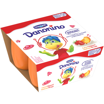 Danonino căpșuni/caise 4x50g