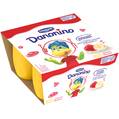 Danonino banană/zmeură 4x50g Danonino banană/zmeură 4x50g
