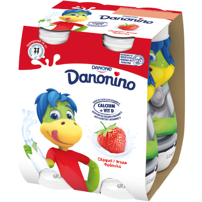 Danonino iaurt de băut cu căpșuni 4x100g